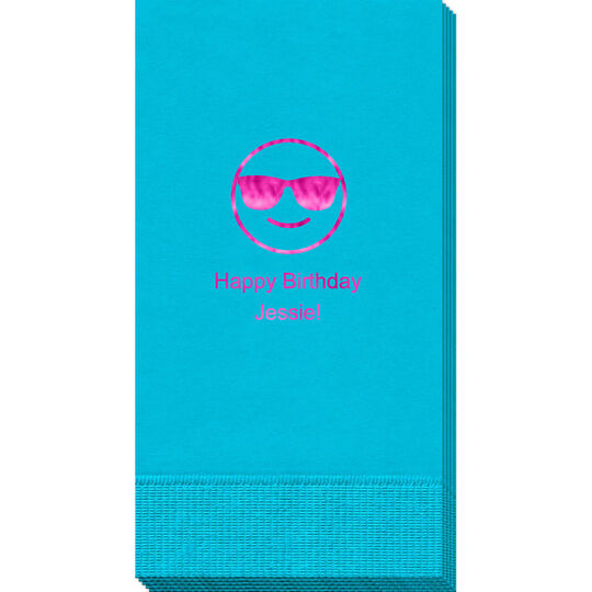 Sunglasses Emoji Guest Towels